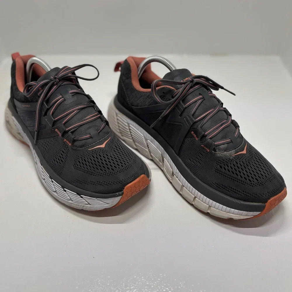 HOKA Gaviota 2 Women’s Running Shoes Size 11 Black Coral Stability Sneakers - Picture 3 of 13